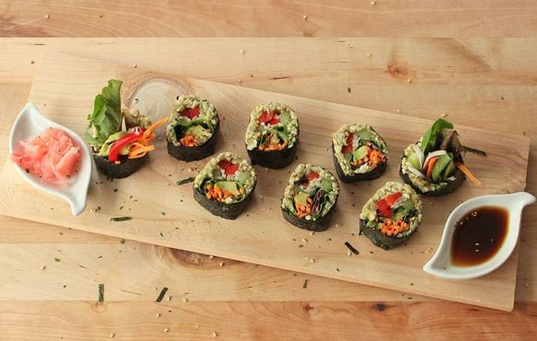sushi vegan!